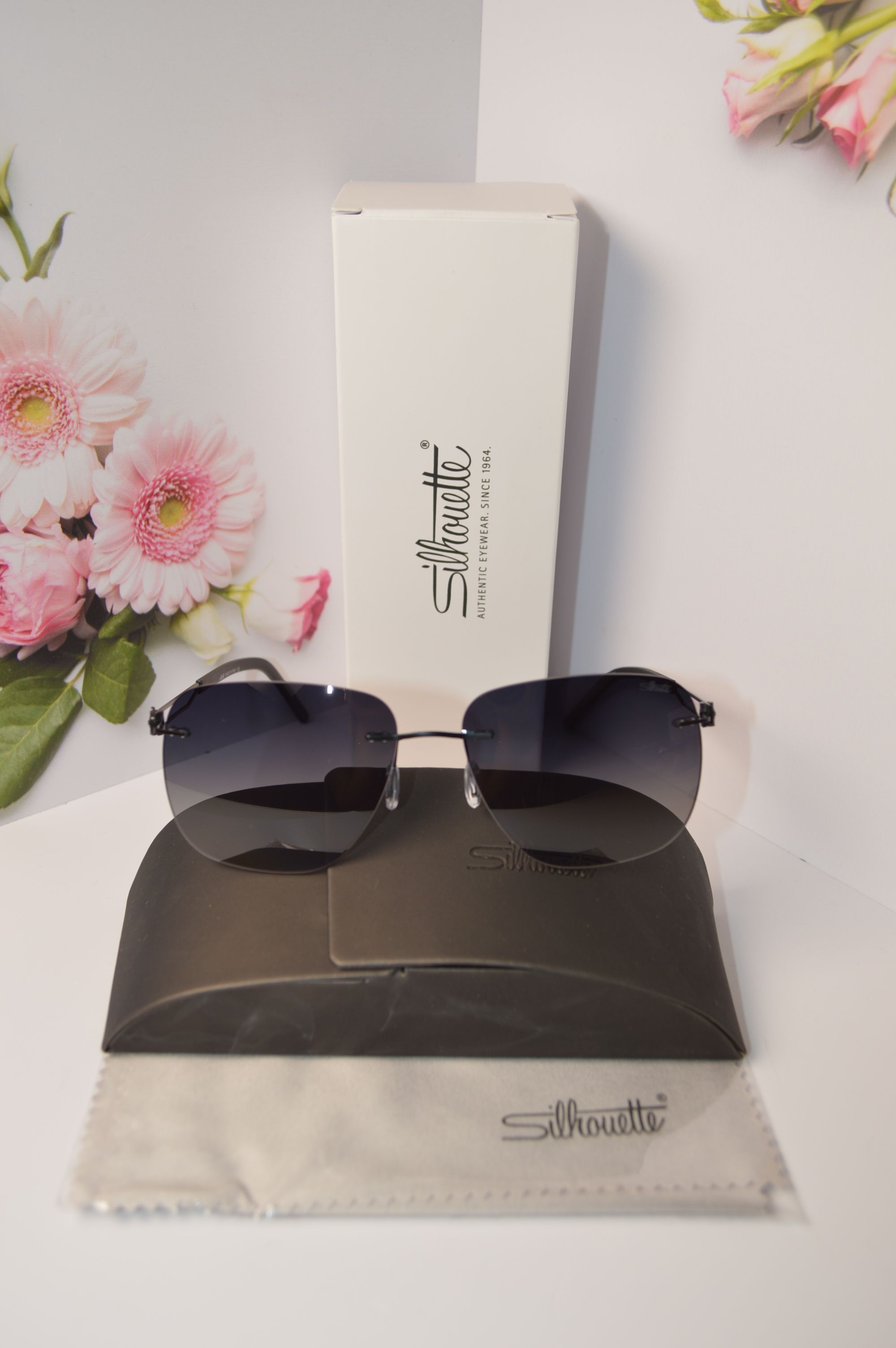 Очки солнцезащитные авиатор, титановые, Silhouette SL 66008. Стиль этого лета! Унисекс