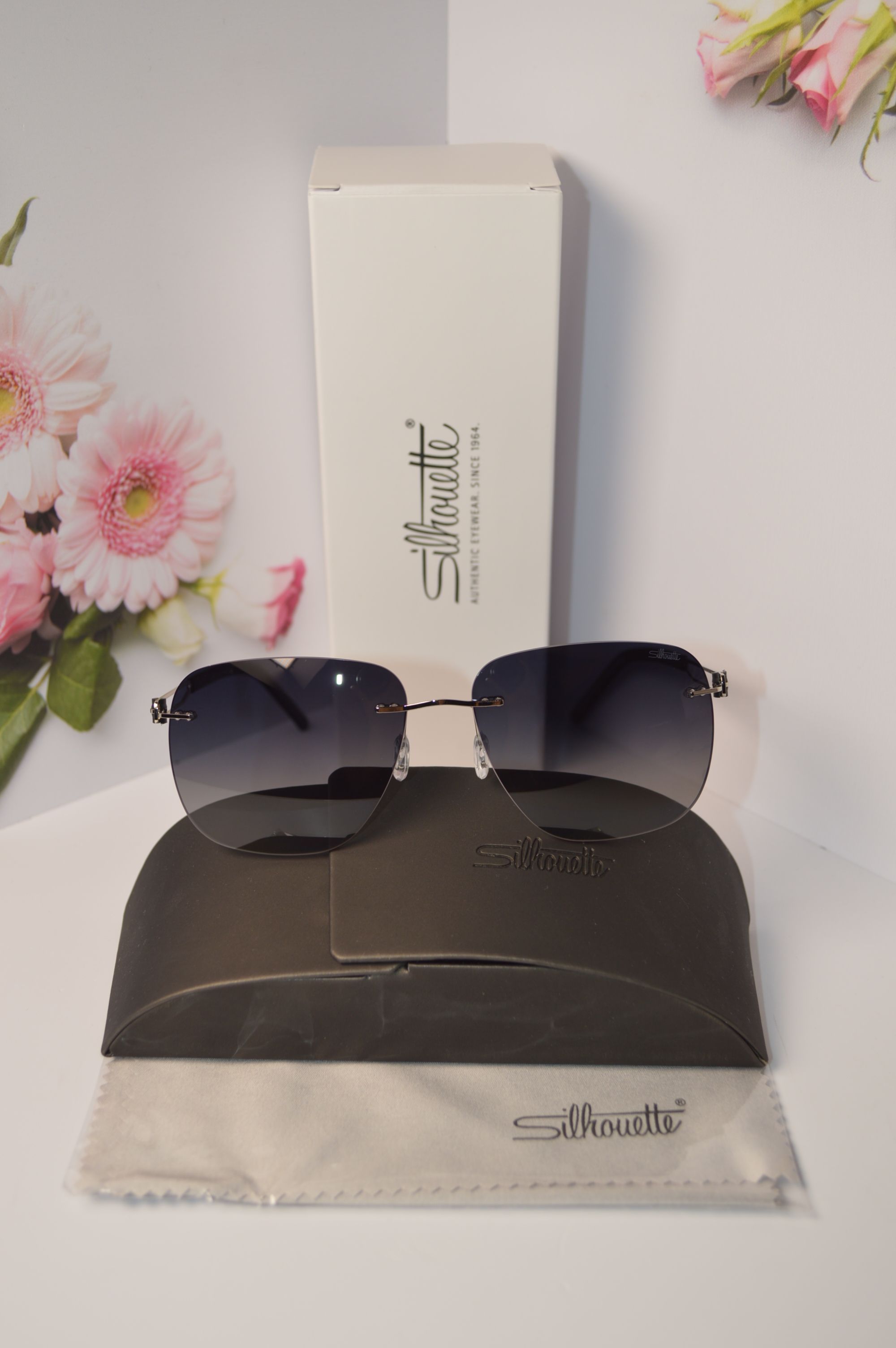 Очки солнцезащитные авиатор, титановые, Silhouette SL 66008. Стиль этого лета! Унисекс