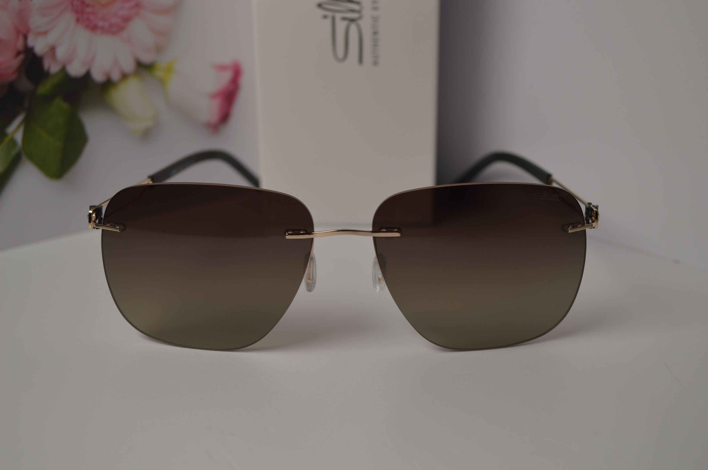 Очки солнцезащитные авиатор, титановые, Silhouette SL 66008. Стиль этого лета! Унисекс