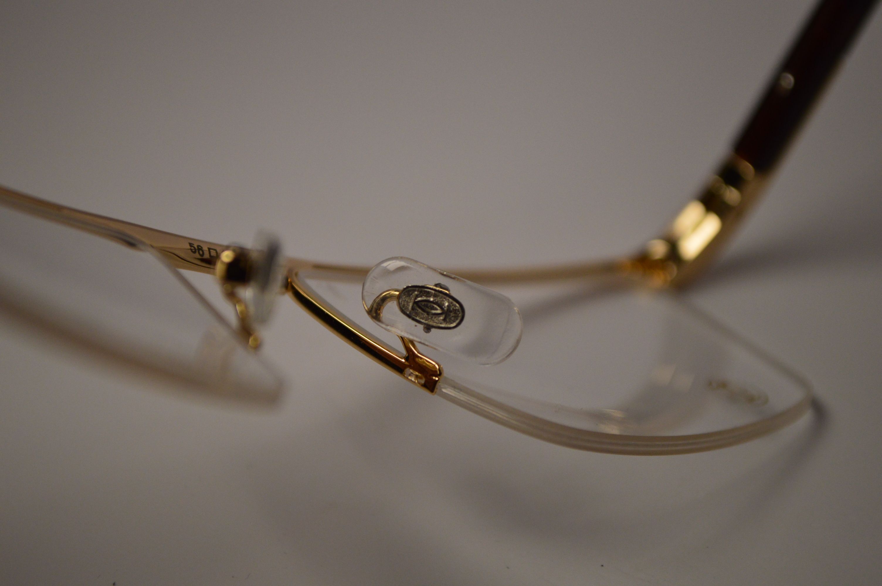 Оправа мужская, стиль от Cartier, модель 8100817. Уникальная полуободковая оправа