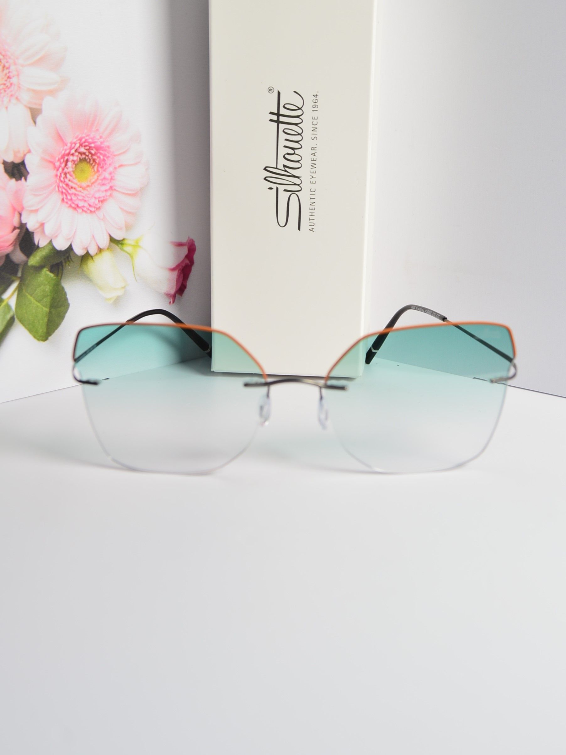 Очки солнцезащитные, женские, титановые, Silhouette 5599 NR. Стиль на лето!