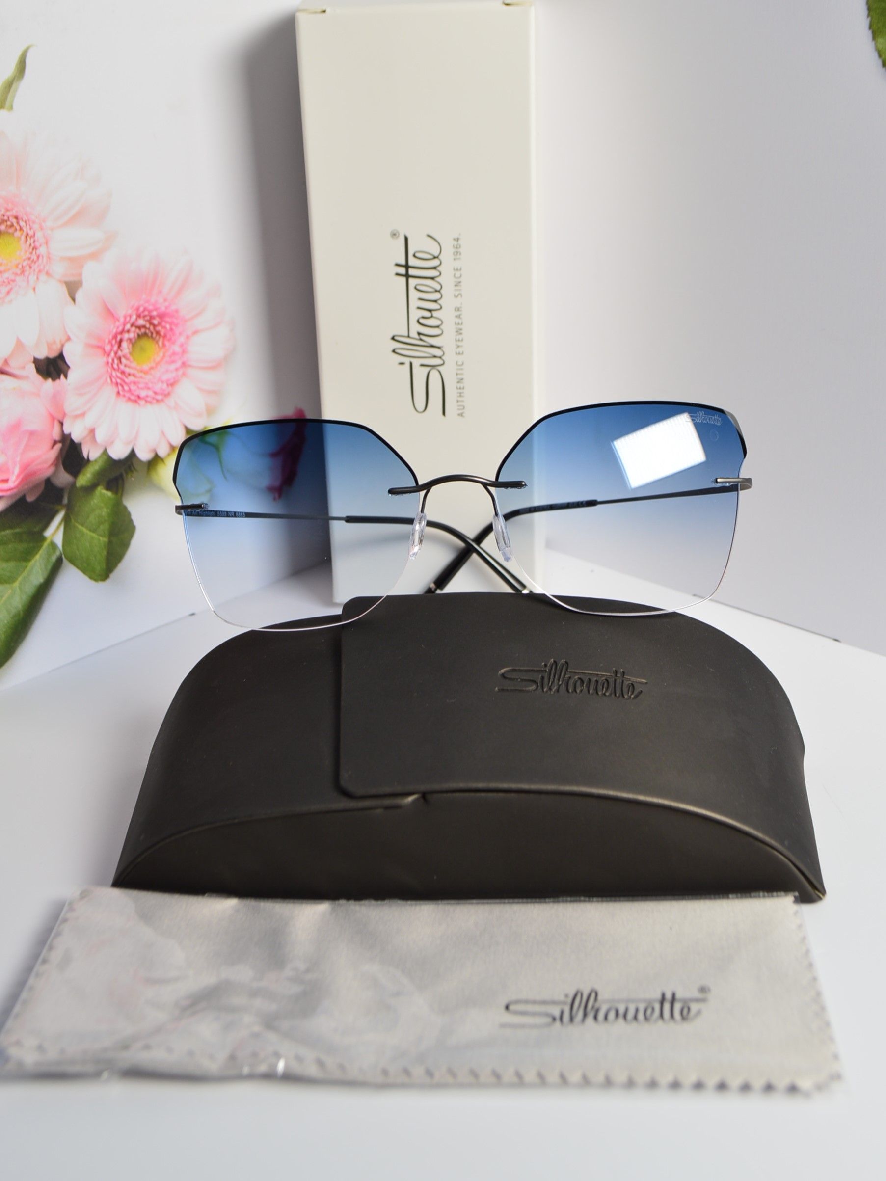 Очки солнцезащитные, женские, титановые, Silhouette 5599 NR. Стиль на лето!