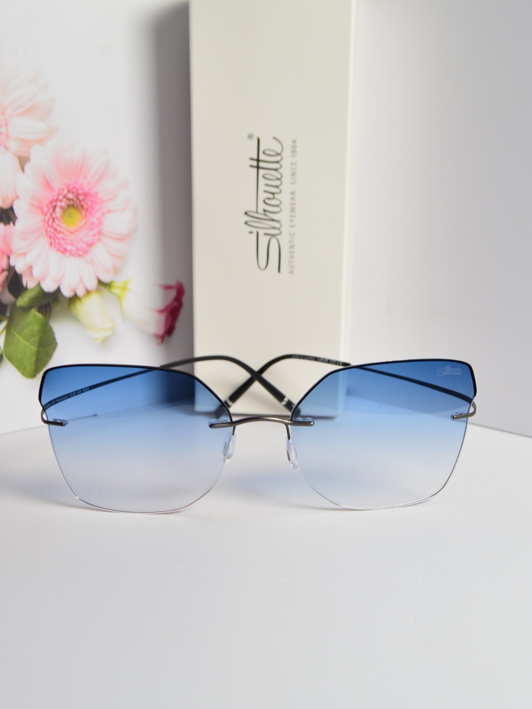 Очки солнцезащитные, женские, титановые, Silhouette 5599 NR. Стиль на лето!