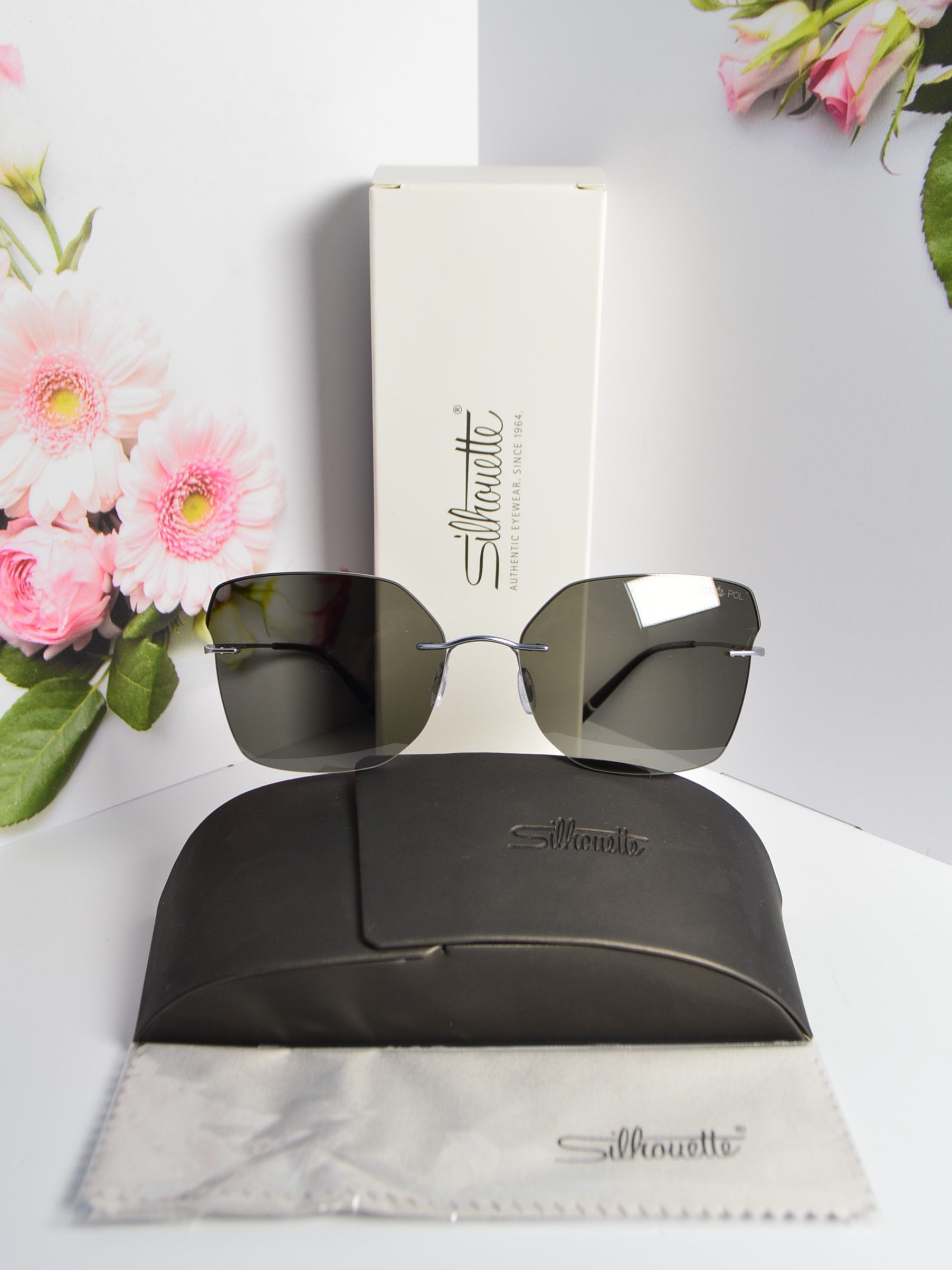 Очки солнцезащитные, женские, титановые, Silhouette 5599 NR. Стиль на лето!
