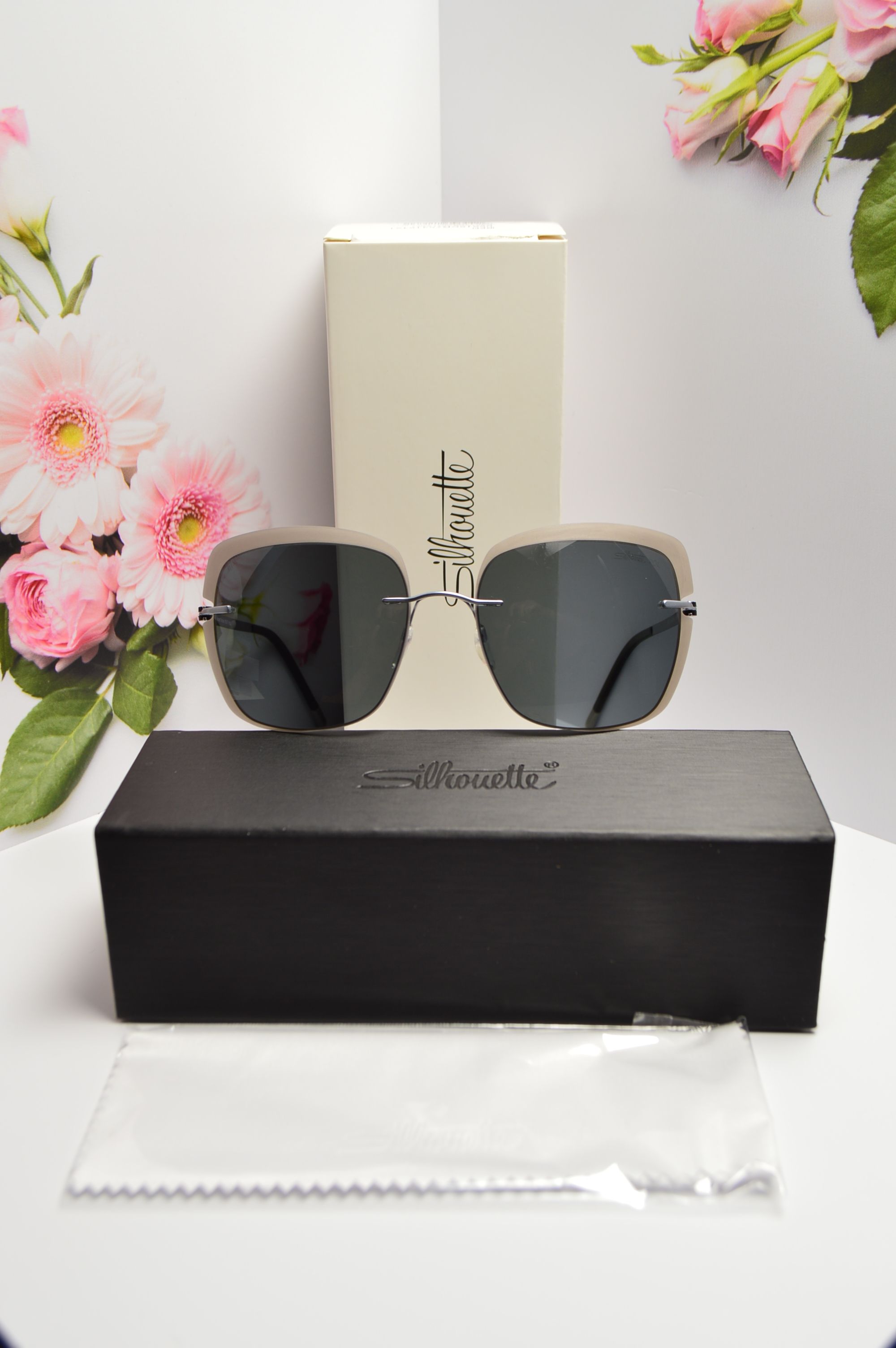Очки солнцезащитные женские, титановые, Silhouette Avior 8165 75. Новый стиль 2025 года. С поляризацией