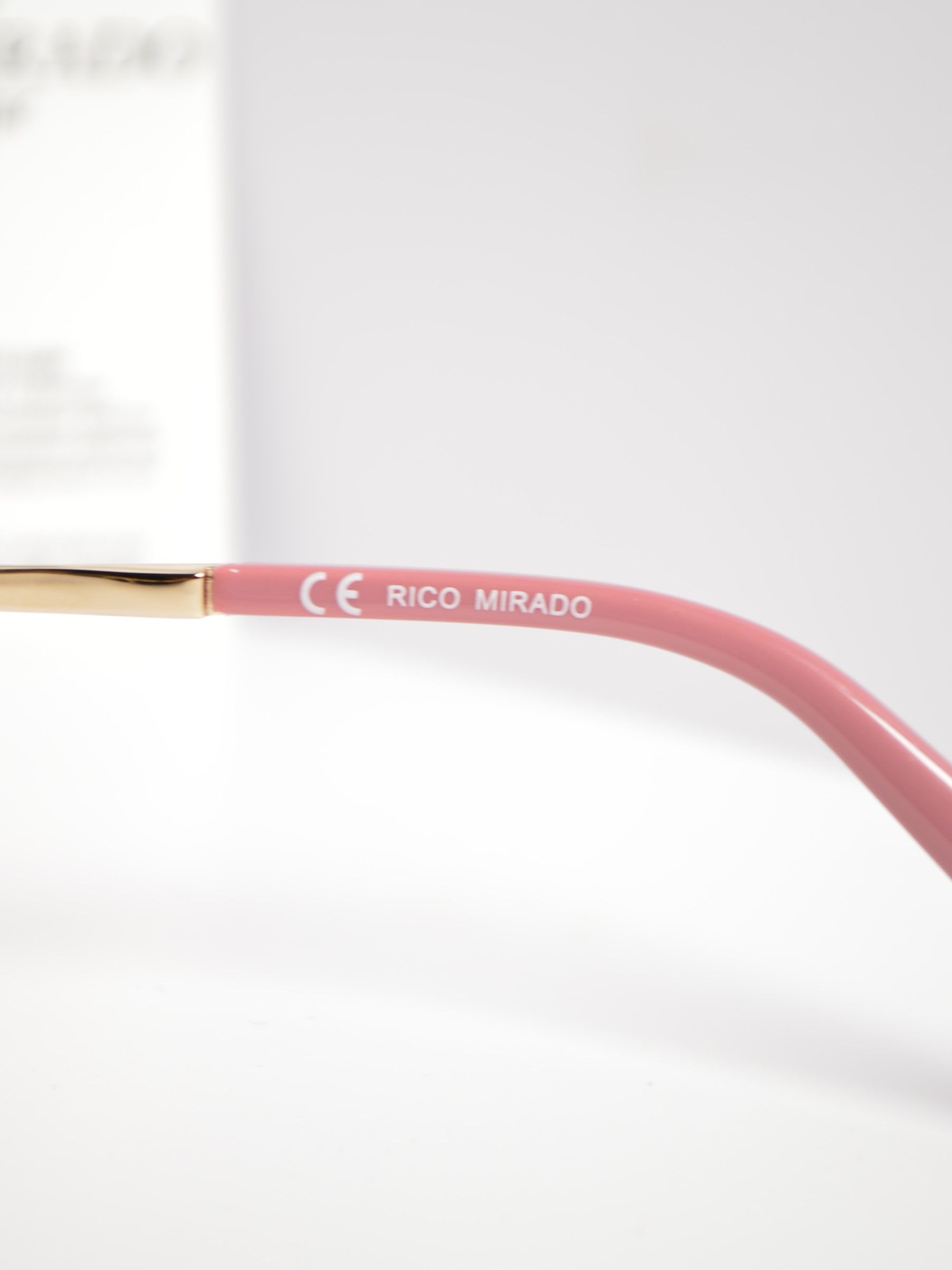 Оправа женская, узкая, стильная Rico Mirado 334 Beige, коралловый с золотистым